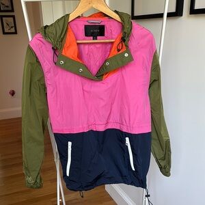 J. Crew Multicolor Hooded Anorak